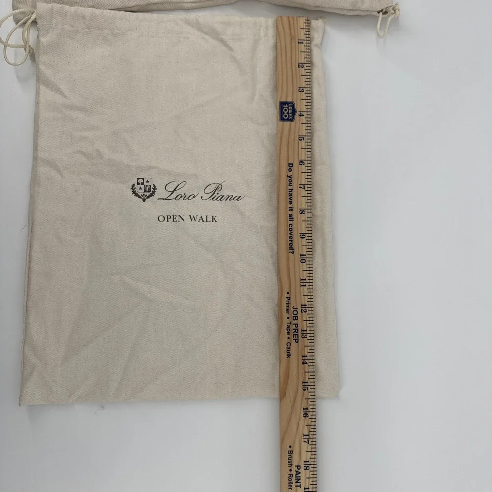 Loro Piana Open Walk Italy Shoe Dust Bag 2 Cotton 15